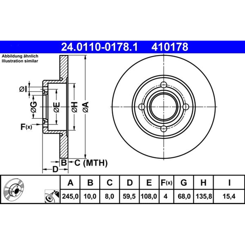 Audi 80 B4 2.3/2.6 ATE Bremsen Set - Komplett