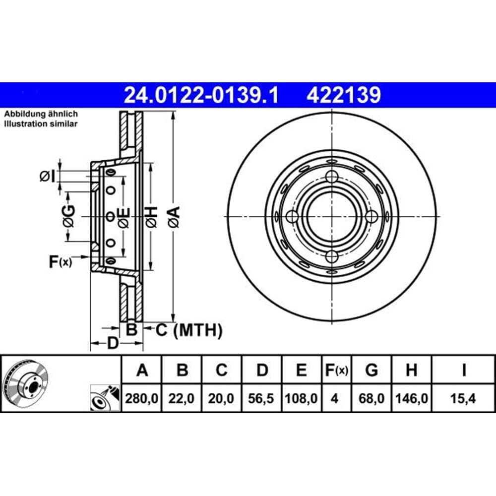 Audi 80 B4 2.3/2.6 ATE Bremsen Set - Komplett